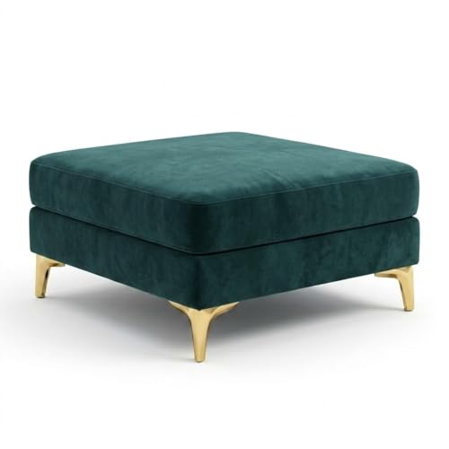 Image of Classiq Rich 5 Seater L Shape Sofa Set with Movable Ottoman | Flexible Layout | Spacious Soft Touch Seating | Designer Sofa for Living Room (Greenish Teal)