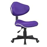 Miroytengo Silla de Escritorio Bambola para Oficina en Estilo Moderno en Color Morado con Estructura Metal Negro 53x82x53 cm