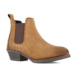 Frye Supply Women's FR40502F Dark Brown The Safety-Crafted Chelsea Boot Steel Mid-Cut, 9.5M