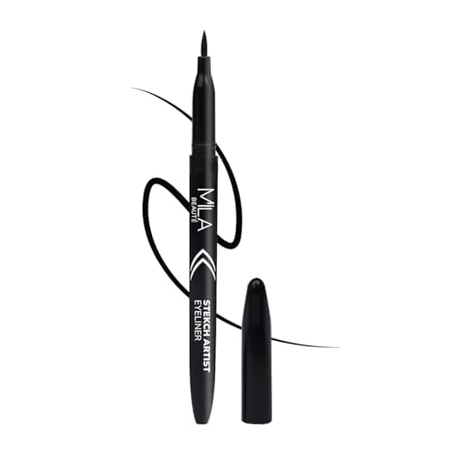 Mila Beaute Sketch Artist Eyeliner, Intense Matte, Long Lasting, Waterproof Black Eyeliner I Smudgeproof & Quick Drying with Jojoba Oil i Fine Tip for Precise Application-image-42