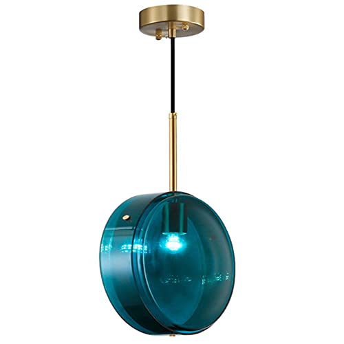 Plafond suspension lumière nordique e27 luminaire cuisine et salon bleu