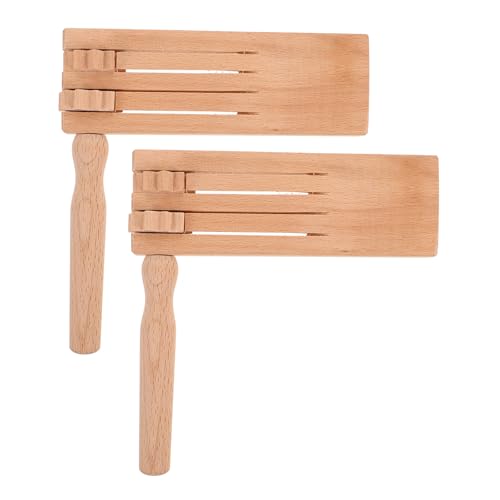 Gatuida 2 pièces crécelle tournante en Bois Traditionnelle – Instrument Mexicain à Billes pour Festivals, Anniversaires et événements Sportifs