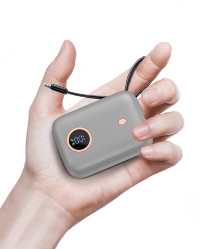  Mini Power Bank 10000mAh Ultra Compacto Cable USB-C Integrado 22-5W iPhone Samsung