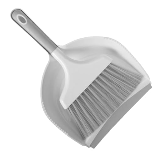 Beavorty 1 Set Hand Broom with Dustpan Mini Air Vent Cleaning Brush Desktop Car Vent Cleaner Detail Brushes Car Detailing Multi-Function Whisk Broom Detailing Cleaning Tool Grey
