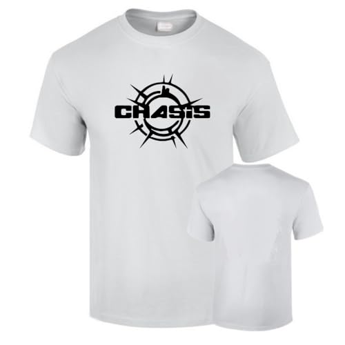 Camiseta Premium Chasis Discoteca Ruta Bakalao Musica Makina 190grs Blanca o Negra 100% Algodon Unisex (FR/ES, Letras, M, Regular, Regular, Blanco)
