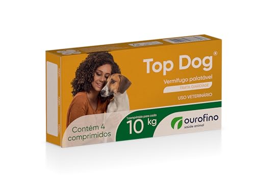 Vermífugo Top Dog para Cães 10kg 4 comprimidos