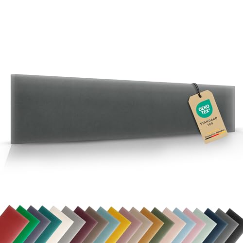 VELUYA Wandpolster Wandkissen Rechteck – Samt, Polsterplatte...