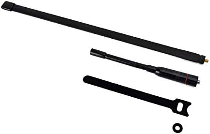 TWAYRDIO SMA Female Dual Band Foldable Tactical Aerial 47.5cm with 2 Meter / 70cm Gooseneck 2 Way Radio Antenna for UV-5R UV-82 BF-F8HP Kenwood Retevis Walkie Talkie