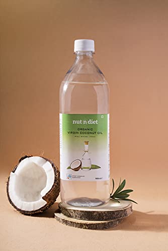 Image of nutndiet Organic Virgin Coconut Oil Cold Pressed | Pure | Natural | Vegan | PET Bottle (200ml)