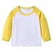 Kids Boys Girls Fall Clothes Outfits Toddler Solid Long Sleeve Crewneck Sweatshirt with Pants (A-Yellow, 18-24 Months)