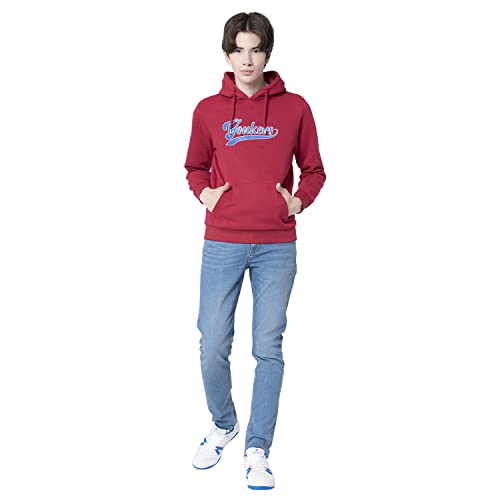 Image of Red Tape Stylish Cherry Hooded Sweatshirt for Men| Graphic Print and Kangaroo Pocket