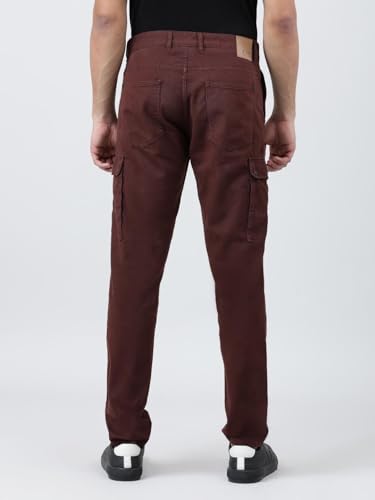 Image of IVOC Men MID-Rise Slim FIT Multi-Pockets 100% Cotton Cargo Pants