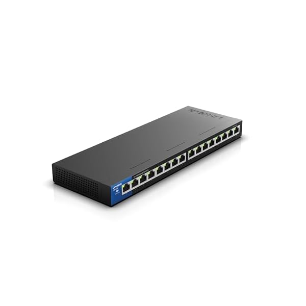 Linksys LGS116P 16 Port Gigabit Unmanaged Network PoE Switch with 8 PoE+ Ports @ 80W - Ideal for Business, Home, Office, IP Surveillance - Ethernet Switch Hub with Metal Housing, Desktop / Wall Mount