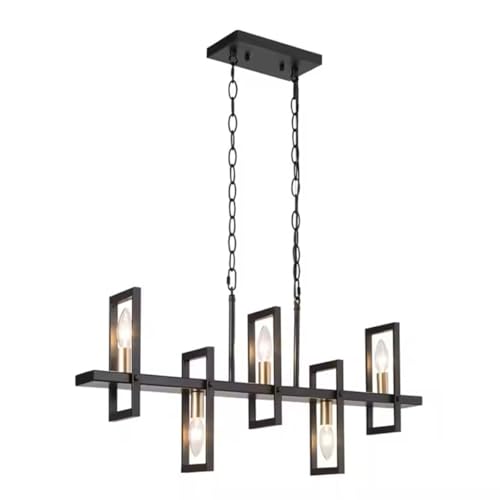 Lámpara colgante de granja industrial de altura ajustable para comedor