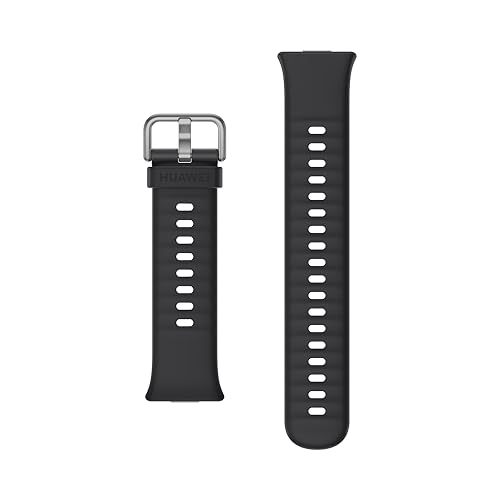 Bracelet HUAWEI WATCH FIT 4 fluoroélastomère noir 20mm idéal pour le sport et le bureau