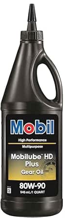 Mobil 1 102508-1 Mobilube HD Plus Gear Lube 80W90 1 Quart Sold Individually