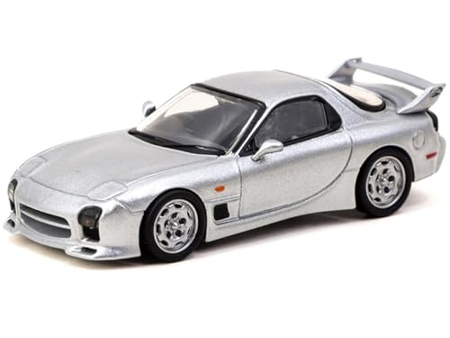 Tarmac Works RX-7 (FD3S) Mazdaspeed A-Spec RHD (Right Hand Drive) Silver Stone Metallic Global64 Series 1/64 Diecast Model Car T64G-012-SL