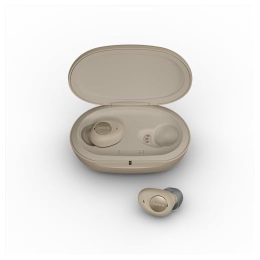 Jabra Enhance Plus Self-Fitting OTC Rechargeable Hearing Aids for Advanced Hearing Enhancement, Music and Calls – (Incompatible with Android) 4 Mics and Powerful Speakers, Made for iPhone – Gold Beige