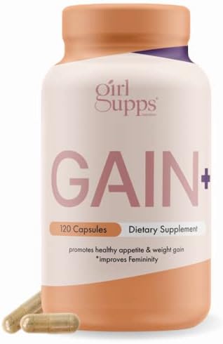 NUTRITHICK Weight Gainer Capsules - with Maca Root, Fenugreek and Creatine for Women - Vegan Appetite Stimulant + Muscle Mass + Hormonal Balance, Vitamin B1, B5, B6 (120 Capsules)