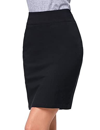 Kate Kasin Women's Knee Length Pencil Skirts High Waisted Slim Fit Business Casual Skirt - Image 4