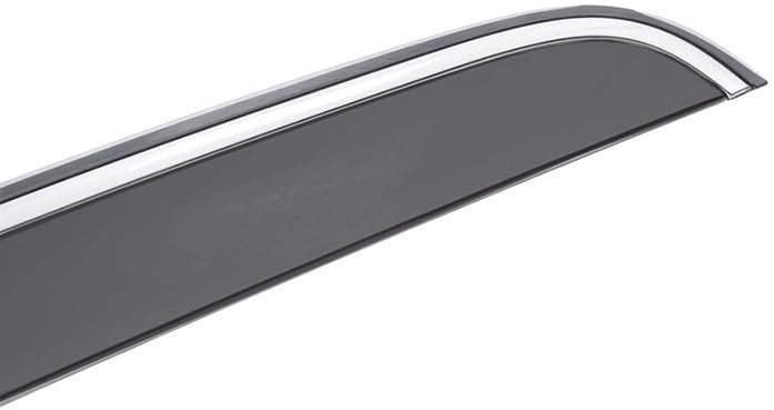WellVisors Window Visors Wind Deflectors Compatible with Dodge Ram Crew Cab 2019-2026 with Chrome Trim Rain Guards 3-847DG009