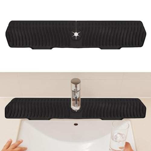 Protector absorbente de silicona con desagüe automático para grifo de cocina 7