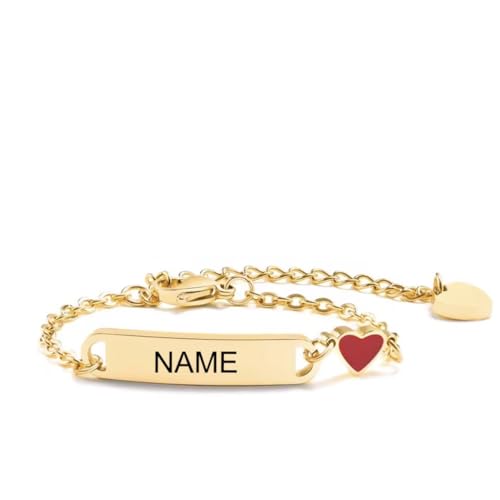 bracelet chaine gourmette personnalisé - -gravure-pendentif plaque or ou argent acier inoxydable -cadeau nouveau né bébé fille garçon - réglable de 12 à...