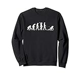 8.5 oz, Klassisch geschnitten Evolution von Racing Skifahren Rennski Carving Geschenk Sweatshirt