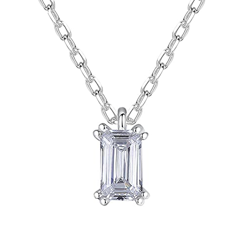 Collier en cristal transparent argent 925 et zircon cubique éclatant