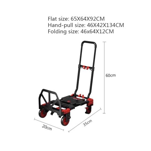 Carrito doméstico plegable de mano y plataforma miniatura 2