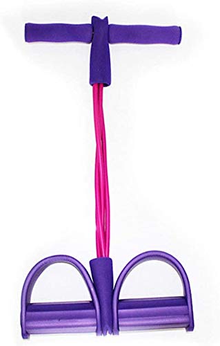 HIGHKAS Abdominal Fitness Rally Pedal Puller Sit-Up Trainer Foot Pedal with Handle Elastic Resistance Band Pull Rope Fitness Equipment Yoga Stripe Rope