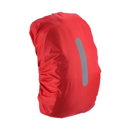 M METERXITY Backpack Rain Cover - Waterproof Lightweight Cover with Vertical Reflective Strap, Apply to Cycling/Hiking/Mountain Climbing (30-40L, S, Red)