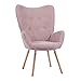 MEUBLE COSY Sessel mit Holzbein Lehnstühle Polstersessel Stoff Lounge Sessel Clubsessel Fernsehsessel Wohnzimmer, Schlafzimmer, Büro