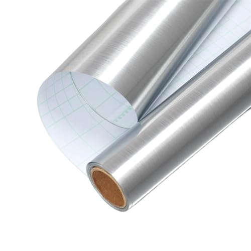 WDSBZNB Vinilo Encimera Cocina PVC Metal Oro pulido plata DIY papel tapiz removible película decorativa vinilo impermeable a prueba de aceite electrodomésticos pegatina pared cocina(Cube,90cm x 5m)