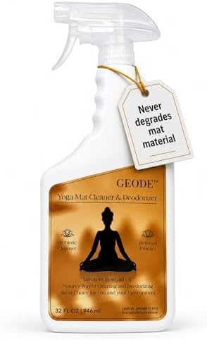 Yoga Mat Cleaner & Deodorizer Spray – Lavender Essential Oil Form...