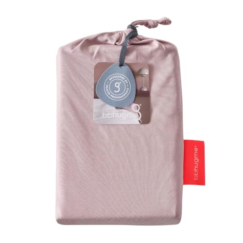 Image of bbhugme Pregnancy Pillow Cover, Dusty Pink - Replacement Cover for bbhugme Maternity Pillow - Soft, Breathable, Cooling Cotton Jersey Fabric - Machine Washable