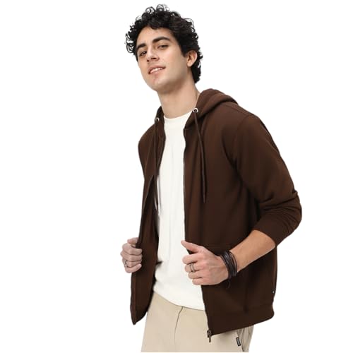 Image of Neostreak Men's Cotton Hooded Neck Zippered Sweatshirt