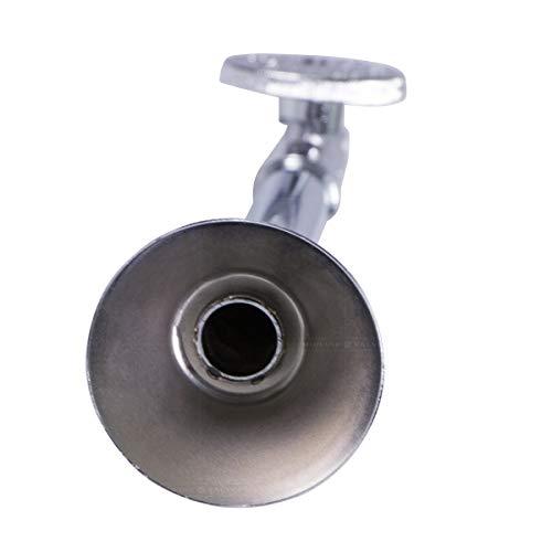 Image of Midline Valve 84212QS-OM-5 Water Supply Straight Stop Valve with 5'' Extension Tube; 1 /4 Turn Handle; 1 /2 in. SWT x 3 /8 inch COMP; Chrome Plated Brass (5 Pack)