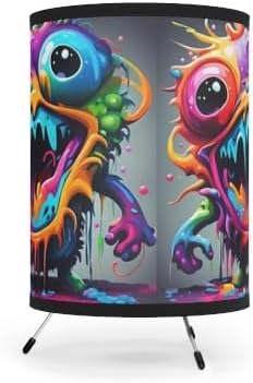 Generic Colorful Tripod Lamp for Kids’ Rooms, Fun Decor, Playroom Lighting, Funky Gift, Unique Shade Design photo 3