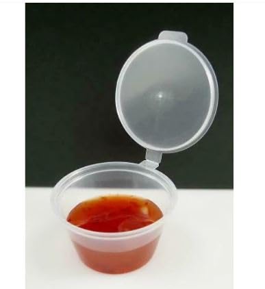 We Can Source It Ltd - Clear Plastic Hinged Lid Containers 1oz with Reusable Stackable Design – Ideal for Sauces, Storage & Takeaway Food – Airtight, Microwave Safe & Dishwasher Safe - Pack of 1000