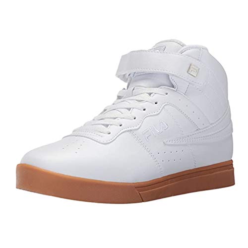 Fila Men's Vulc 13 MID Plus 2 Walking Shoe, White/Silver/Gum, 12 D US