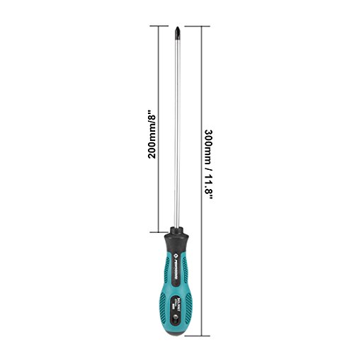 Image of uxcell #1 Phillips Screwdriver 8 Inch Round Shaft Non Slip Comfortable Handle