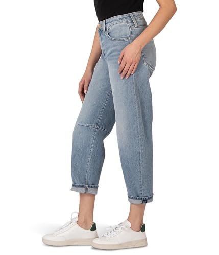 KUT from the Kloth Women's Ashley High-Rise Slouchy Barrel Straight Leg in Decency2