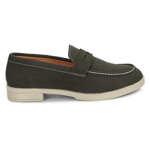 Image of Kraasa Men Premium Driftor 2.0 Block Heel Loafers for Mens, Causals| Lighweight Slip-On's | Soft Cushioned Insole | Super Flexible, Comfortable for Men