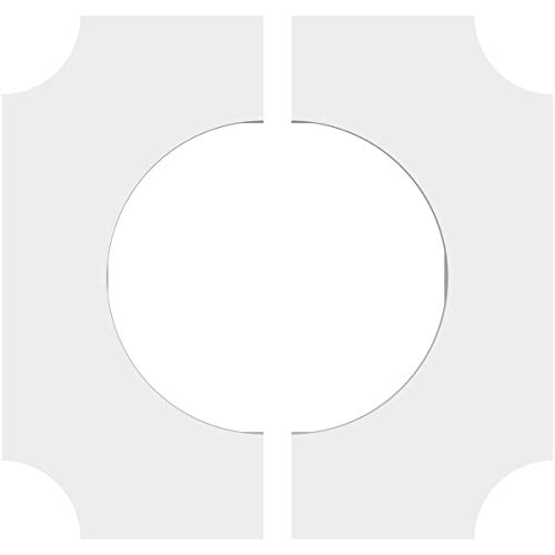 Image of Ekena Millwork CMP10LE2-06000 Locke Architectural Grade PVC Contemporary, Two Piece Urethane Ceiling Medallions 10 inchOD x 6 inchID x 6 inchC x 1 inchP