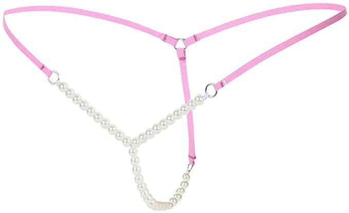 Women Polyester Hosery Pearls G-String Thongs Panties Lingerie - Modern Underwear | SK