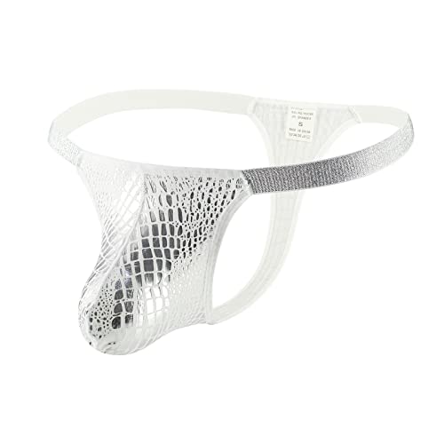 LYLQ String Homme Transparent Slip Homme Boxer Culotte Sexy Ouvert à Filet Homme Sexy String Ficelle T Retour Thong sous-vêtements Slips Respirant Lingerie Charme Taille Basse String Sexy Homme Cover