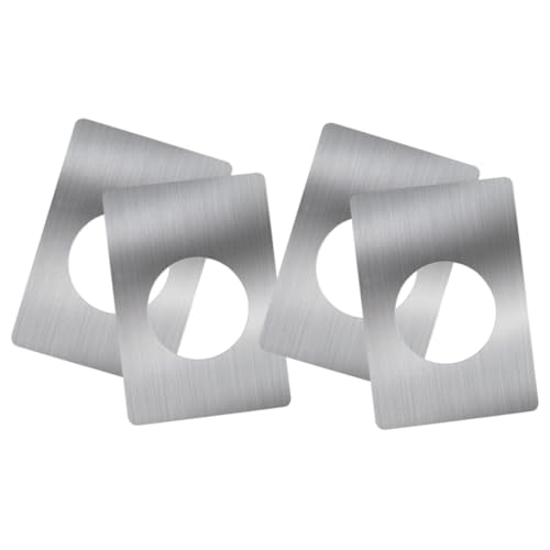 Tofficu 4 piezas Placas de Refuerzo para Puerta Inoxidable Kit de Cubiertas para Cerraduras y Picaportes Protección Antióxido para Puertas Interiores y Exteriores