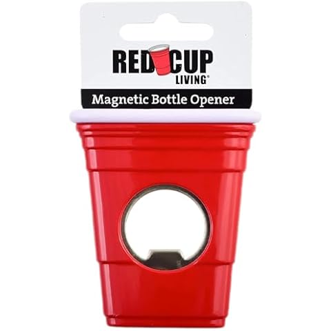 Red Cup Living Magnetic Bottle Slim Opener, 8.1"-10.0", Bottle Opener, Solid and Durable Beer Openers. Easy to Carry, BPA Free Cover