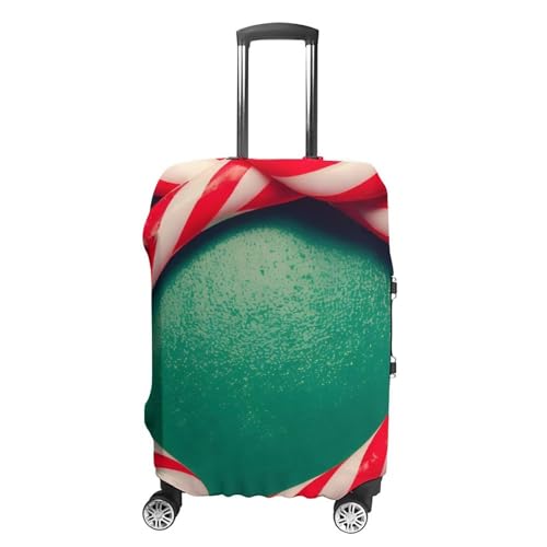 Housse de bagage élastique anti-rayures Candy Cane pour grande valise lavable